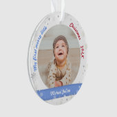 新生児2写真私の最初の小さなメリークリスマス オーナメント (正面)