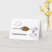 新生児-お祝い カード (黄色い花)