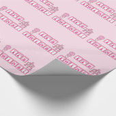 新生児: それはピンクの双生児です ラッピングペーパー (角)