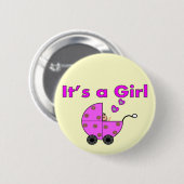 新生児"それは女の子"のギフトです 缶バッジ (正面&裏面)
