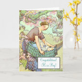 新生児! カード (黄色い花)