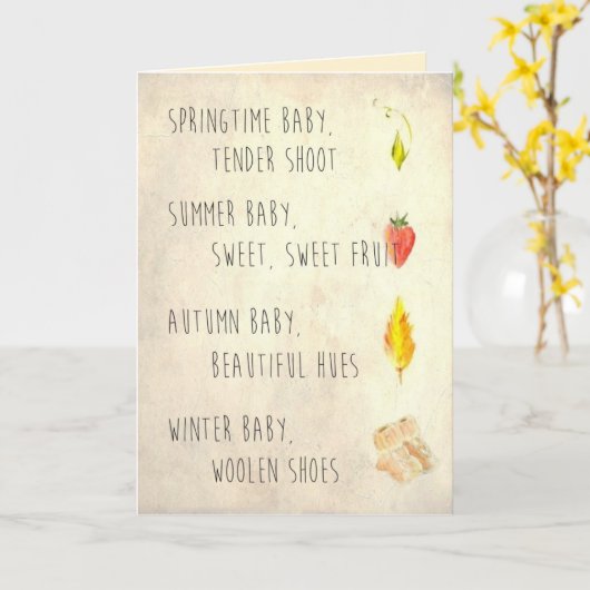 新生児 カード (黄色い花)