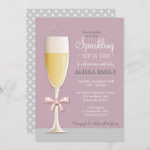 新生児·ガーきらめくル·シップ·アンド·ゼー·招待状 招待状 (正面/裏面)