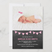 新生児·ガールの発表/サンキューカード サンキューカード (正面)