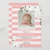 新生児·ガールの発表/サンキューカード サンキューカード (正面/裏面)