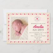 新生児·ガールの発表/サンキューカード サンキューカード (正面)