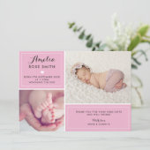 新生児·ガールの発表/サンキューカード サンキューカード (スタンド正面)