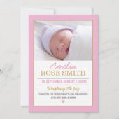 新生児·ガールの発表/サンキューカード サンキューカード (正面)