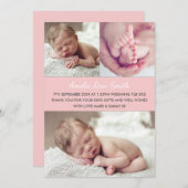 新生児·ガールの発表/サンキューカード サンキューカード (正面/裏面)