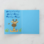 新生児·ボーイ·キリンと象 案内状 (内部)