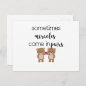 新生児 – 双子 ポストカード (正面/裏面)