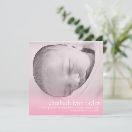 新生児 案内状 (スタンド正面)