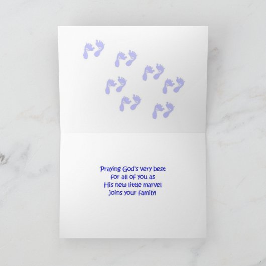 新生児-男の子 案内状 (内部)