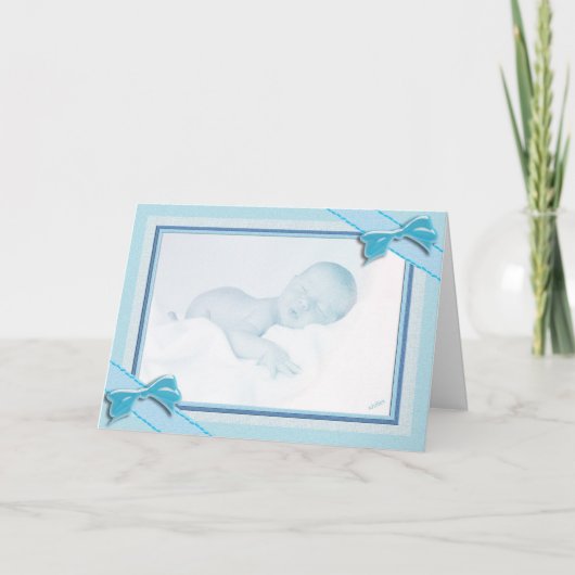 新生児、男の赤ちゃんおめでとう カード (正面)