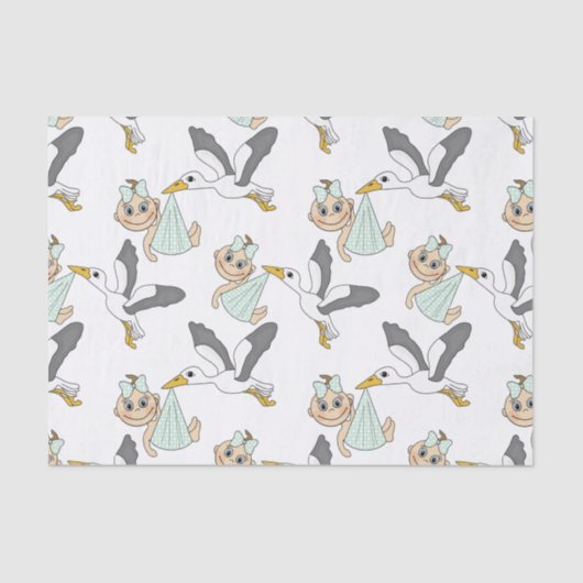 新生児、白い10lbティッシュペーパー 薄葉紙 (正面)