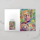 新生児 箔グリーティングカード (外側レイダウン)