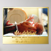 新生児 赤ちゃん 名前 写真 誕生 統計 ゴールド シルバー 箔ポスター (正面)