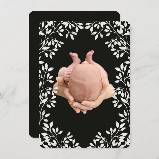 新生児SIP & SEEありがとう誕生のお知らせ 招待状 (正面/裏面)