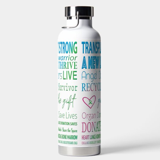 新生命移植臓器提供 ウォーターボトル (右面)