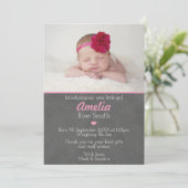 新生女児のお知らせ感謝カード 案内状 (スタンド正面)