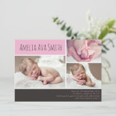 新生女児のお知らせ/感謝カード 案内状 (スタンド正面)