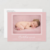 新生女児誕生お知らせカード ポストカード (正面/裏面)