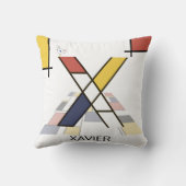 新生物主義アカッコいいート・モノグラム文字X クッション (裏面)