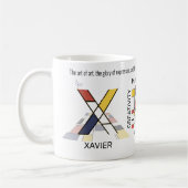 新生物主義アスタイリッシュート・モノグラム文字X コーヒーマグカップ (左)