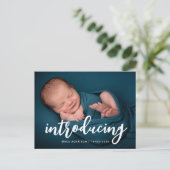 新生生まれ発表はがき ポストカード (スタンド正面)