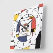 新生素晴らし性芸術モノグラム。レターQ スクエア壁時計 (傾斜)