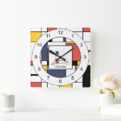 新生素晴らし性芸術モノグラム。文字L スクエア壁時計 (ホーム)