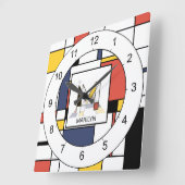 新生素晴らし性芸術モノグラム。文字M スクエア壁時計 (傾斜)