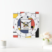 新生素晴らし性芸術モノグラム。文字O スクエア壁時計 (ホーム)