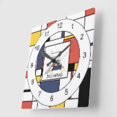 新生素晴らし性芸術モノグラム。文字Z スクエア壁時計 (傾斜)