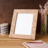 新生素朴植物学パーソナライズされた結婚の レーザー彫刻フレーム (左)