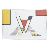 新生魅力的性芸術モノグラム。レターV 枕カバー (裏面)