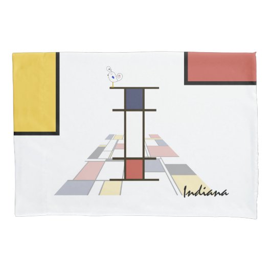 新生魅力的性芸術モノグラム。手紙I 枕カバー (正面)