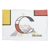 新生魅力的性芸術モノグラム。文字C 枕カバー (裏面)