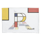 新生魅力的性芸術モノグラム。文字P 枕カバー (正面)