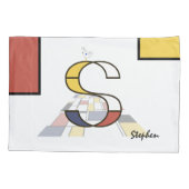 新生魅力的性芸術モノグラム。文字S 枕カバー (裏面)