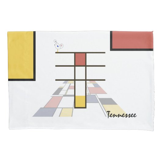 新生魅力的性芸術モノグラム。文字T 枕カバー (正面)