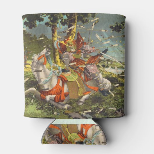 新田義貞の伝説的な武士合戦 缶クーラー (裏面)