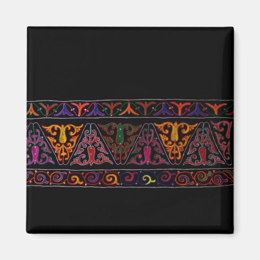 新疆の刺縁ど繍 マグネット (正面)