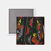 新疆刺繍フローラ マグネット (正面/裏面)