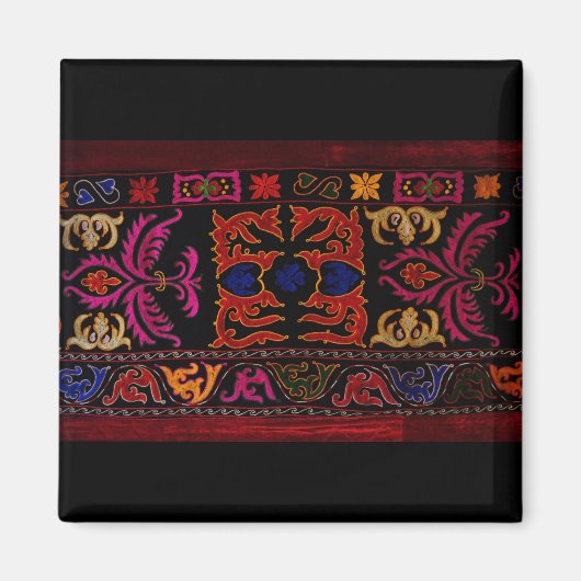 新疆刺繍幾何学模様 マグネット (正面)