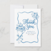 新発売のブライダルシャワー感謝カード サンキューカード (正面)