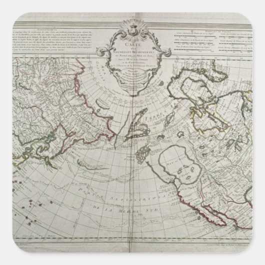 新発見の地図 スクエアシール (正面)