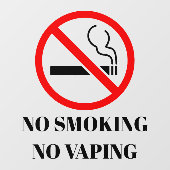新登場！ 🚭 禁煙・禁喫煙ステッカー - 8x8 角形 ウィンドウサイン (シート)
