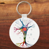 新皮質のピラミッド型ニューロン キーホルダー (正面)