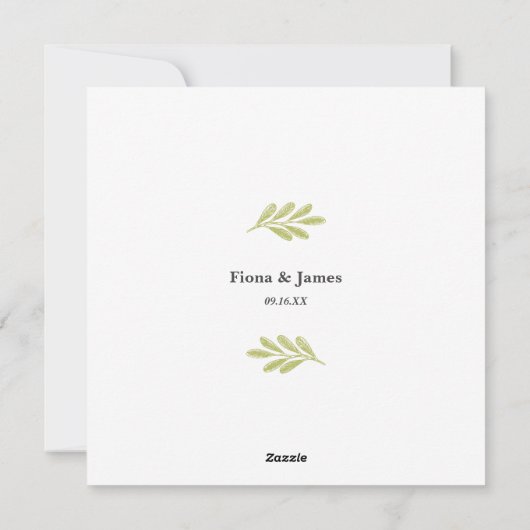 新着写真結婚したとメリー緑グラデーション シーズンカード (裏面)